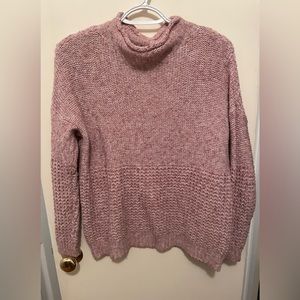 American Eagle pinkish red mock turtleneck sweater, size medium.